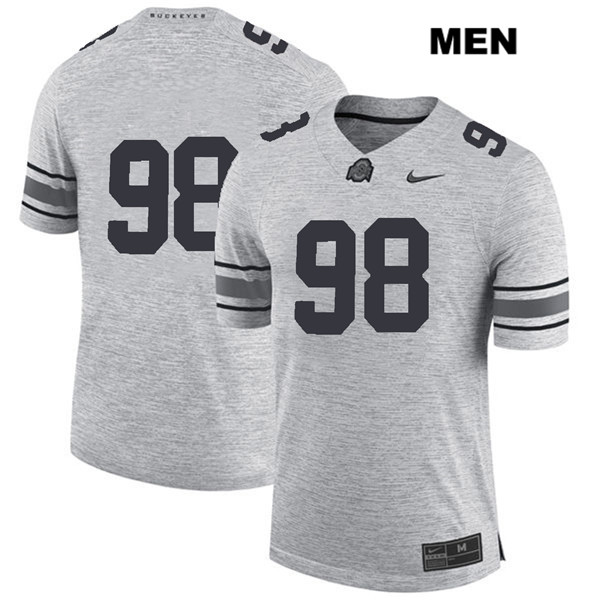 Ohio State Buckeyes Men's Jerron Cage #98 Gray Authentic Nike No Name College NCAA Stitched Football Jersey HC19C36ME
